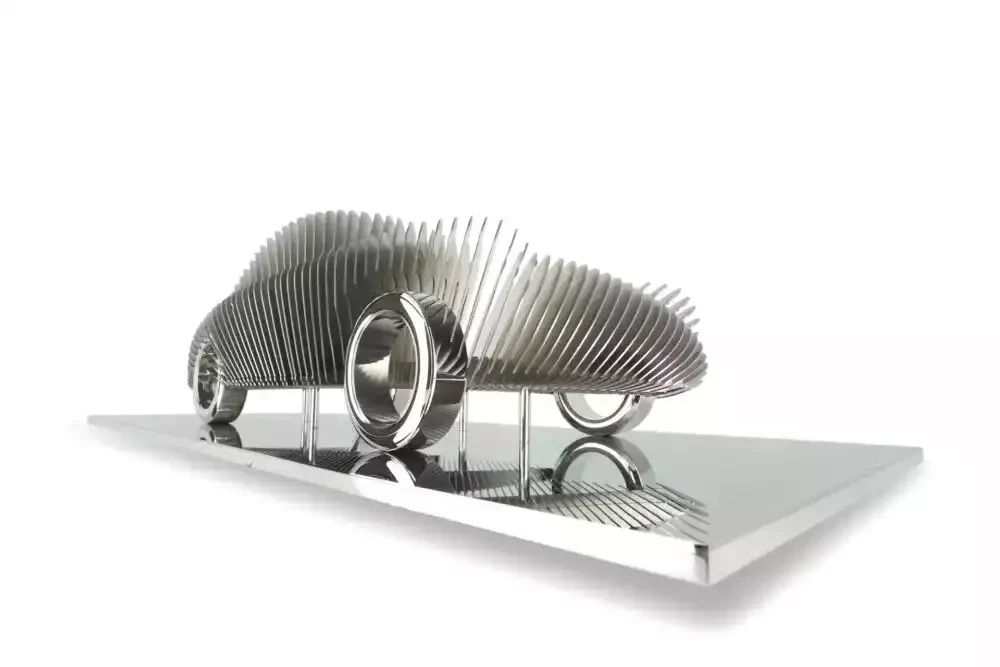 porsche 356 – asymetrique inox œuvre porsche 356 – asymetrique inox de l'artiste ANTOINE DUFILHO