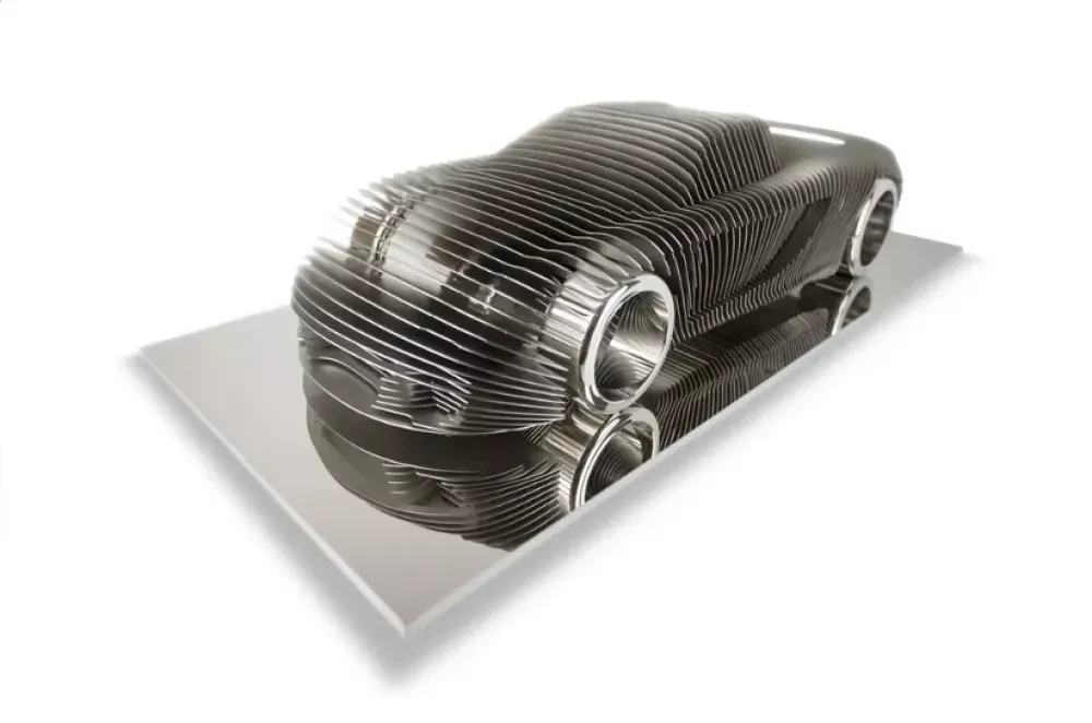 porsche carrera ht inox brut 8/8 œuvre porsche carrera ht inox brut 8/8 de l'artiste ANTOINE DUFILHO