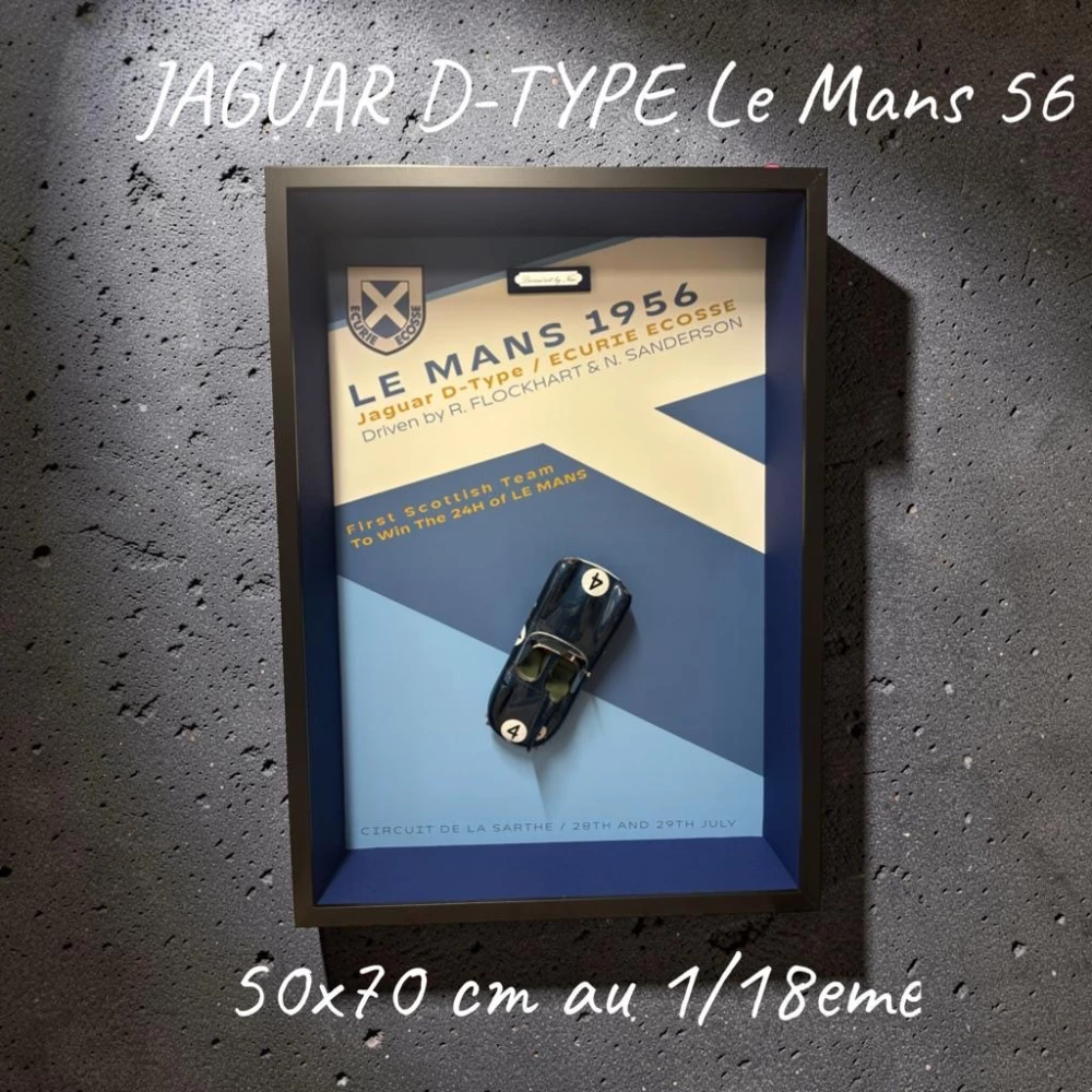 œuvre jaguar type d le mans 1956 de l'artiste DIORAM’ART