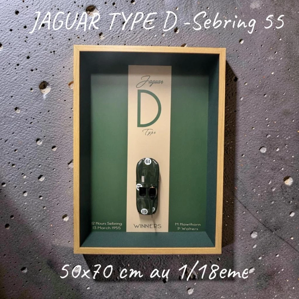 œuvre jaguar type d winner le mans 1955 de l'artiste DIORAM’ART