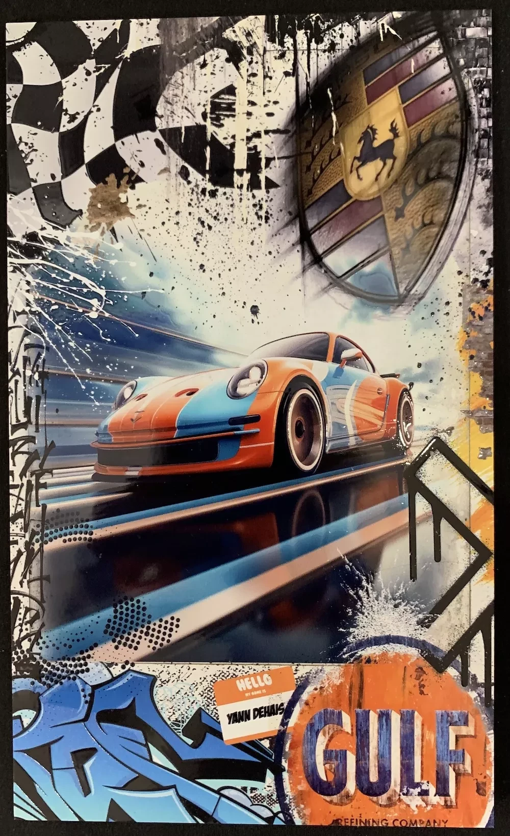ferrari gulf œuvre ferrari gulf de l'artiste YANN DEHAIS