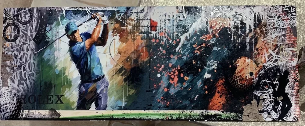golf horizontal œuvre golf horizontal de l'artiste YANN DEHAIS