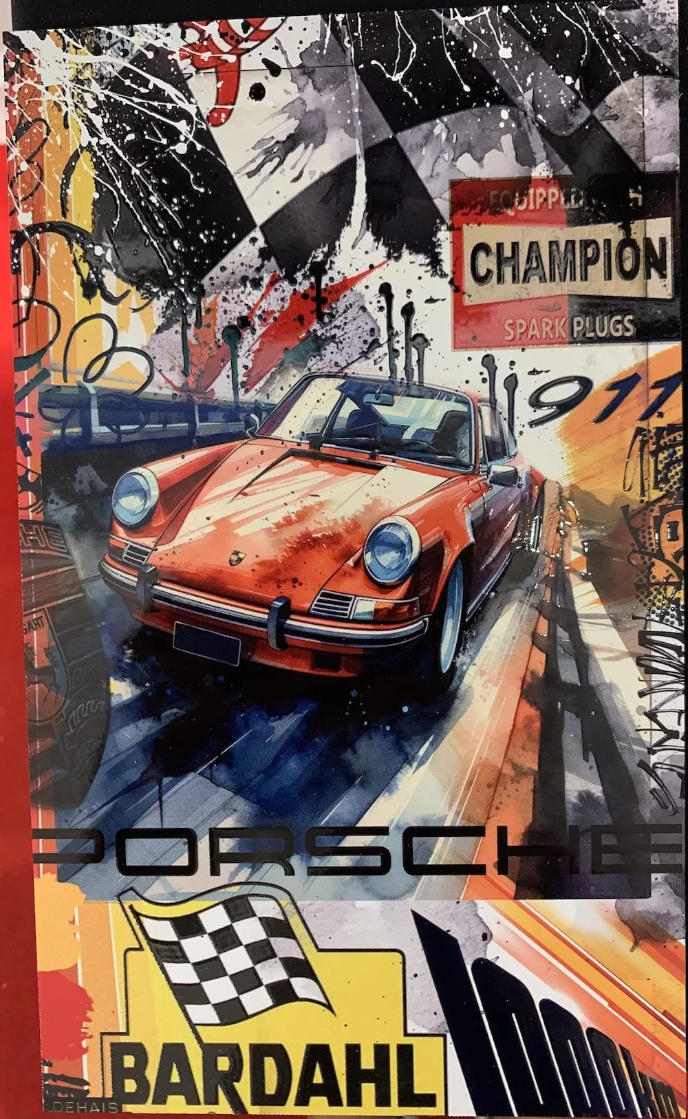 porsche bardahl œuvre porsche bardahl de l'artiste YANN DEHAIS